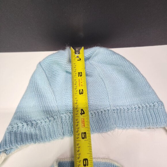 Vintage Blue Bird Baby Infant Knitted Button Cardigan Boys Girls with Cap - Picture 9 of 10